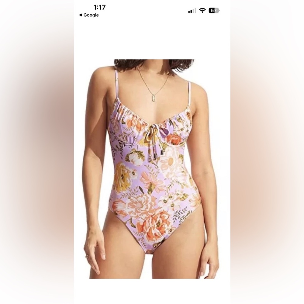 Seafolly Paradise Garden Underwire One-Piece Womens Swimsuit Size US 12.
